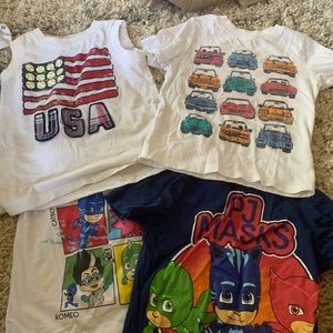 4 shirts - fit like 2T